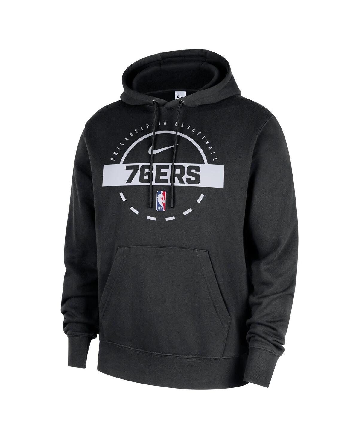Nike Men's Black Philadelphia 76ers 2025/26 Authentic Practice Club Pullover Hoodie In Black