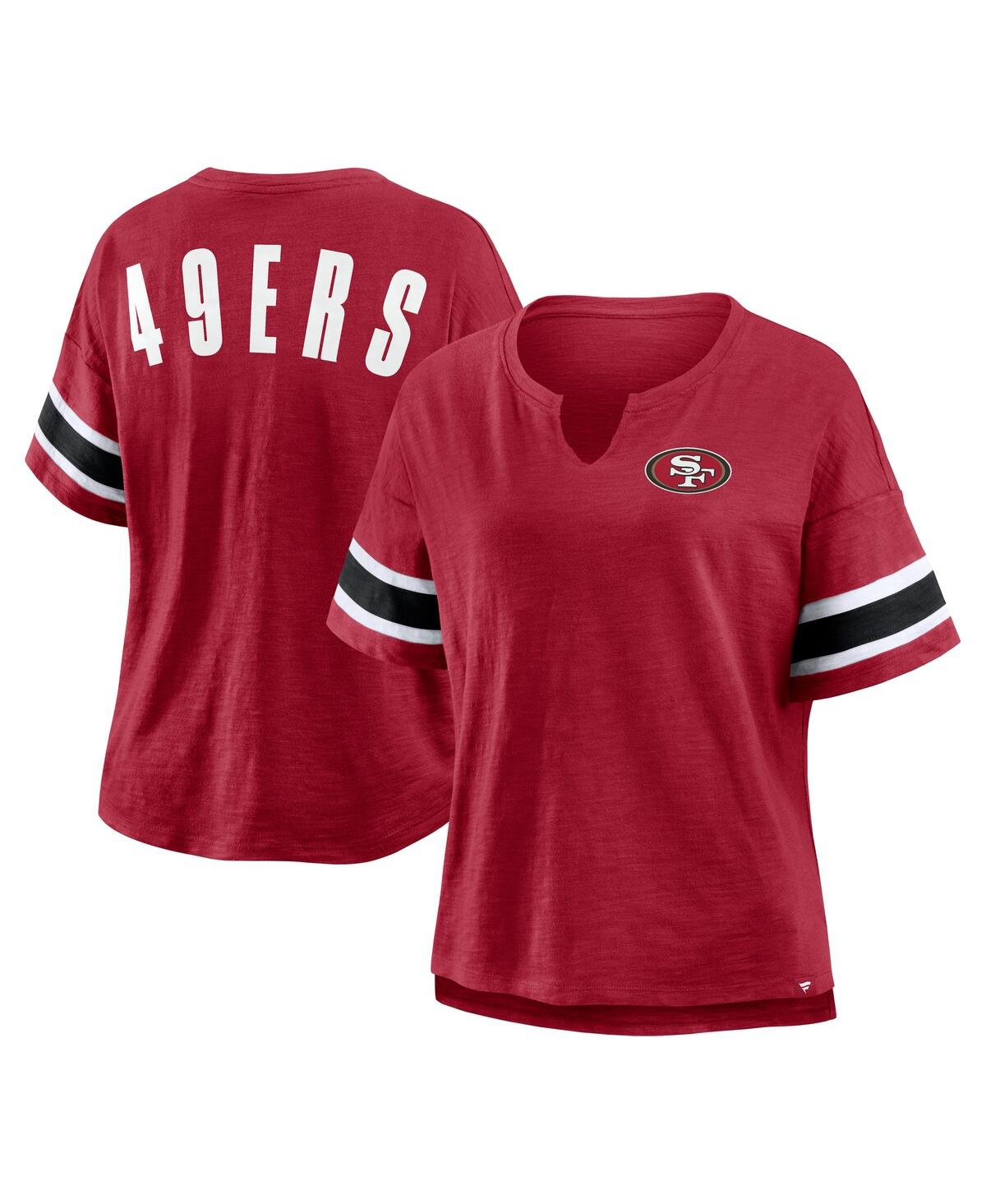 Fanatics Women's Scarlet San Francisco 49ers Redzone Curl Route T-shirt In Red