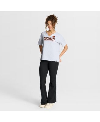 Women's White Cincinnati Bengals Redzone Slub Boxy T-Shirt