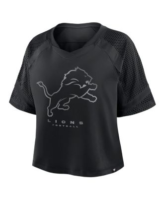 Women's Detroit Lions Oversized Raglan V-Neck Blackout Fashion Jersey