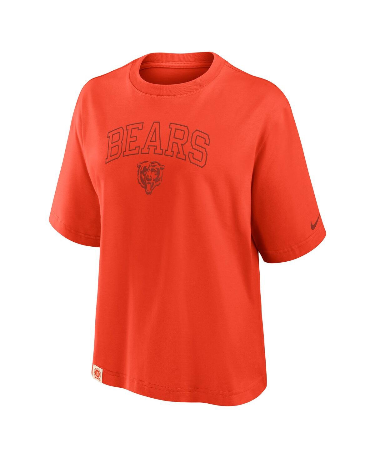 Nike Women's Orange Chicago Bears Glory Arch Boxy T-shirt In Red