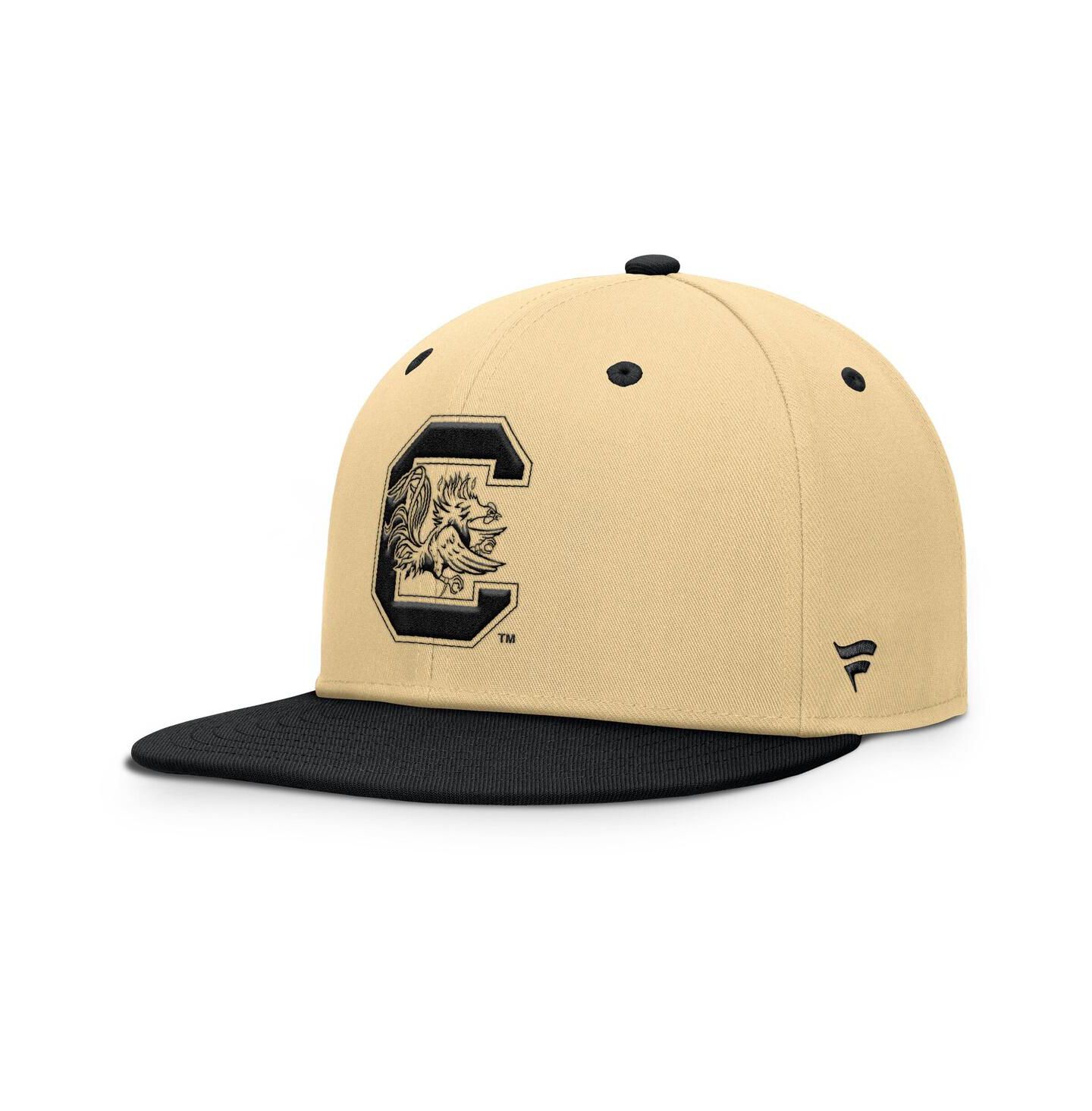Мужская кепка Fanatics Khaki/Black South Carolina Gamecocks Balance Fitted Hat — фото 1