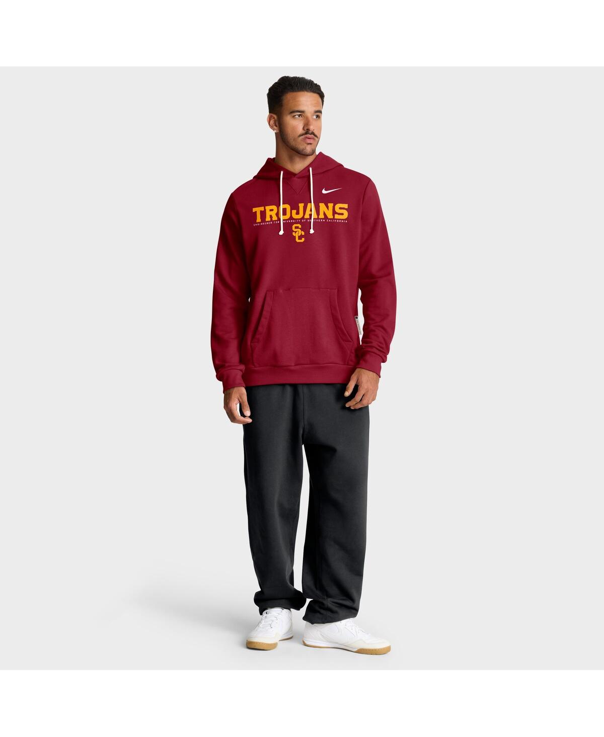 Nike Cardinal Usc Trojans 2025 Sideline Standard Issue Dri-fit Hoodie In Red