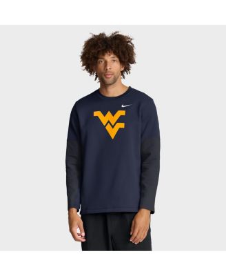 Nike - Men's Navy West Virginia Mountaineers 2025 Sideline Coach Performance Long Sleeve T-Shirt