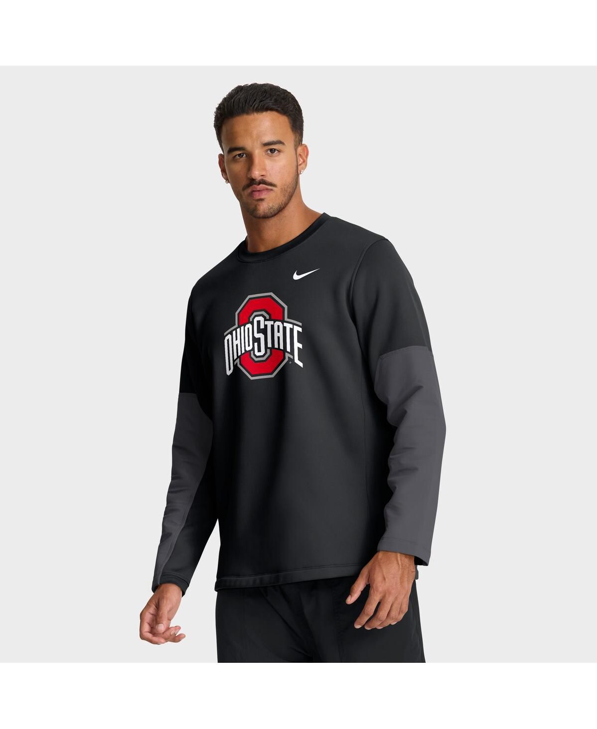 Мужская черная футболка с длинным рукавом Ohio State Buckeyes 2025 Sideline Coach Performance от Ohio State Buckeyes 2025