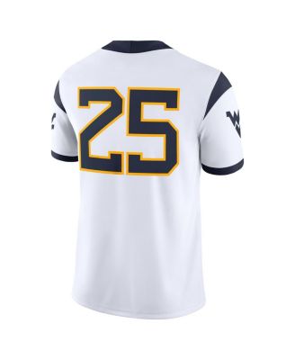 Men's 25 White West Virginia Mountaineers Limited Away Game Jersey