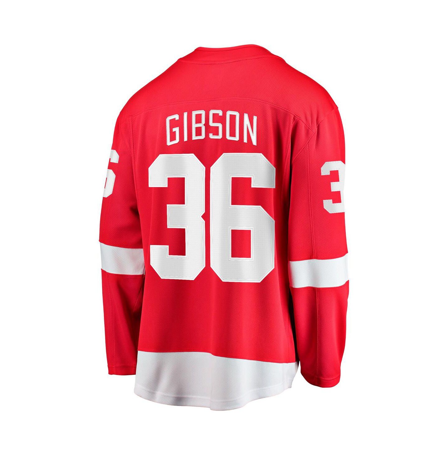 Мужской топ Fanatics John Gibson Red Detroit Red Wings Home Breakaway Jersey — фото 3