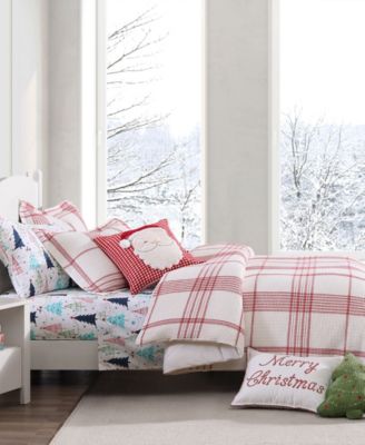 Levtex Home Peppermint Plaid Duvet Cover Sets In Red