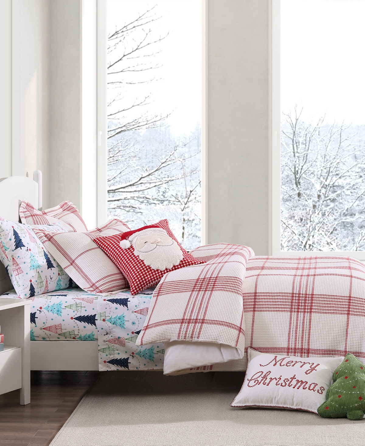 Levtex Home Peppermint Plaid 2-pc. Duvet Cover Set, Twin In Red