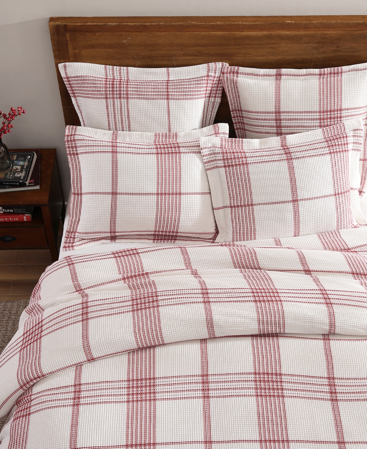 Levtex Home Waffle Plaid 3-Pc. Duvet Cover Set