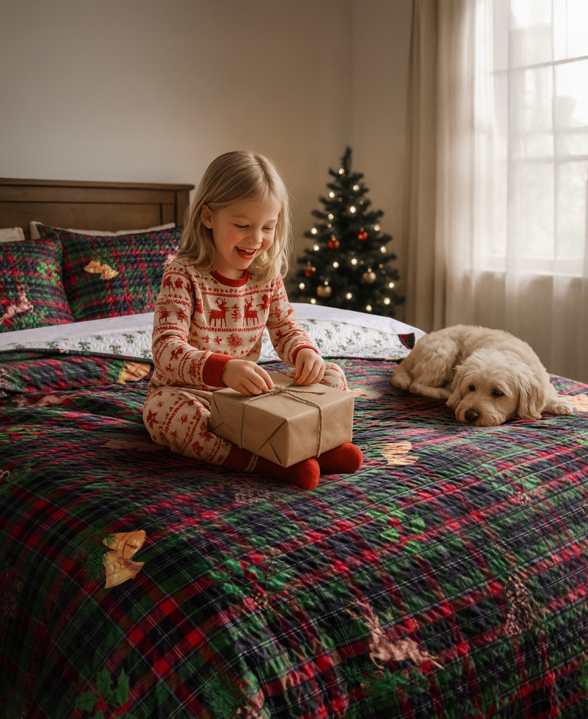 Levtex Home Merry Tartan Reversible Quilt, Full/queen In Green