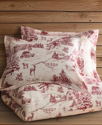 Home Winter Sleigh Ride Reversible 3-Pc. Comforter Set, King