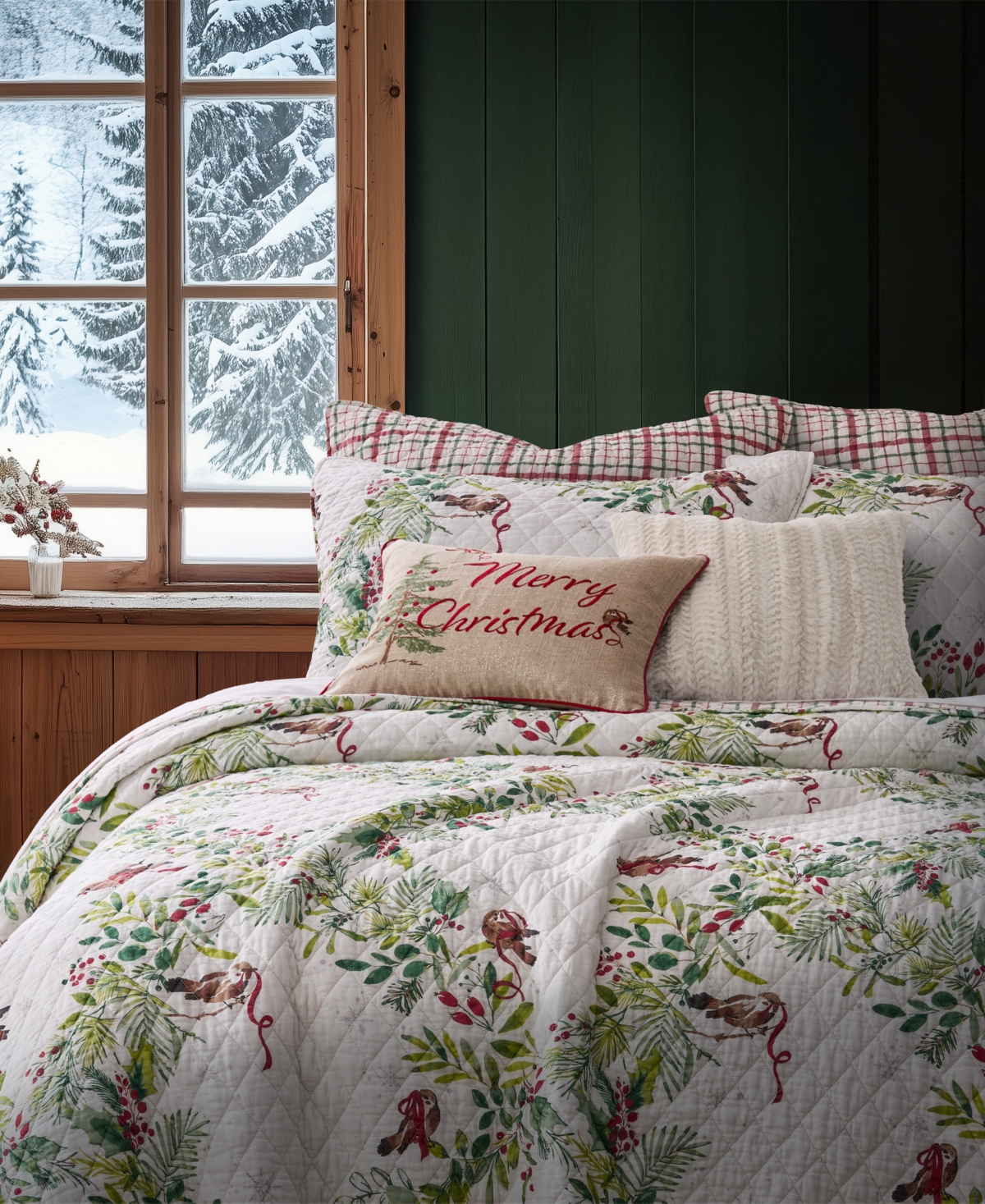 Levtex Home Tinsel Tidings Reversible Quilt, Full/queen In White