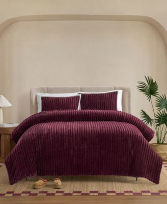UGG® - Avery Ribbed Cotton 3-Pc. Comforter Set, Full/Queen