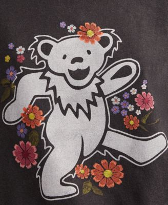 Women's Grateful Dead Flower Bear Classic Crew Neck T-shirt