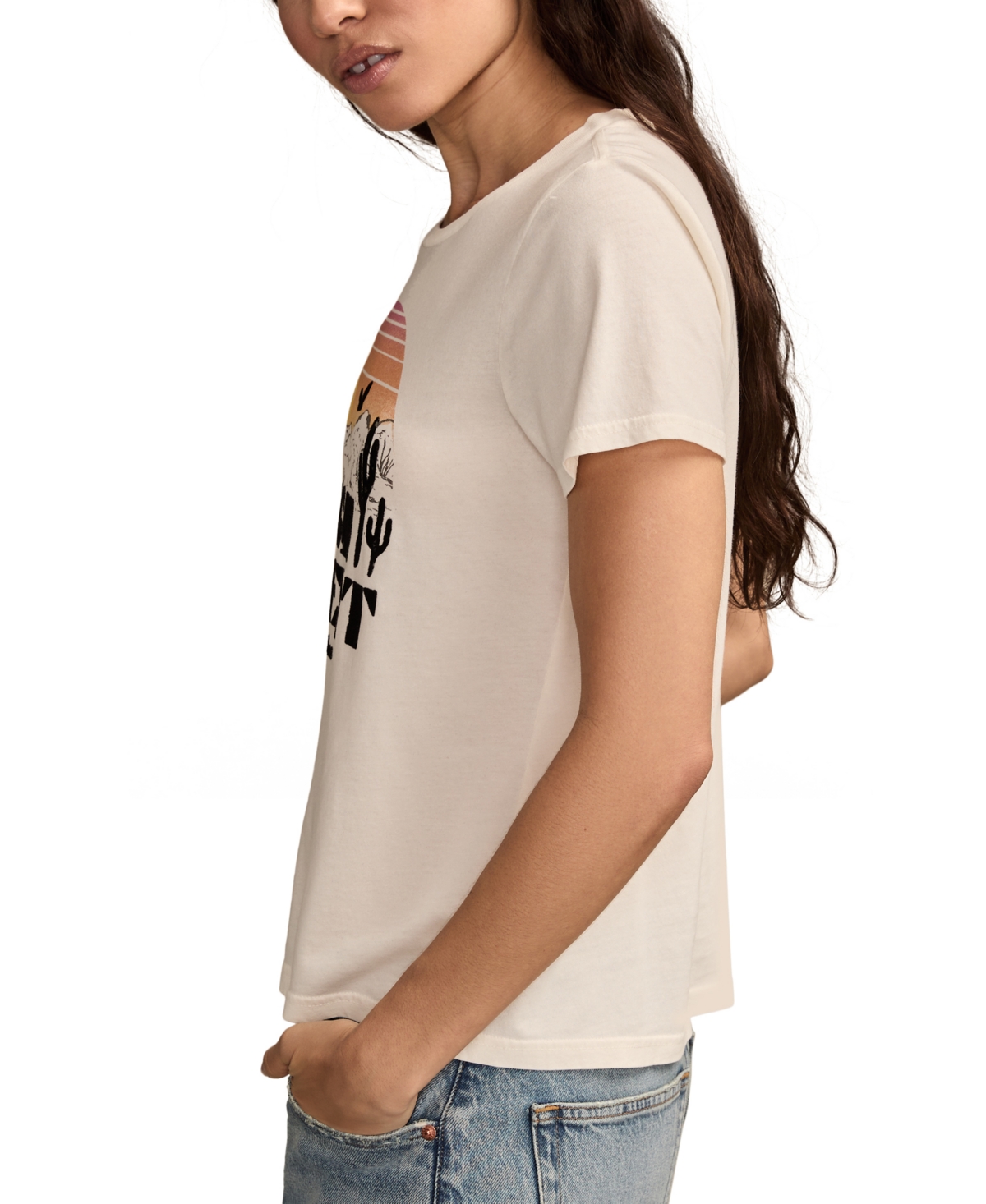 Lucky Brand High Desert Graphic T-shirt In Neutral
