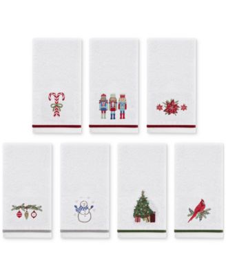 Holiday Candy Canes Turkish Cotton 2-Pc. Hand Towel Set, 16" x 28"
