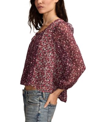 Women's Print Mix Swing Top