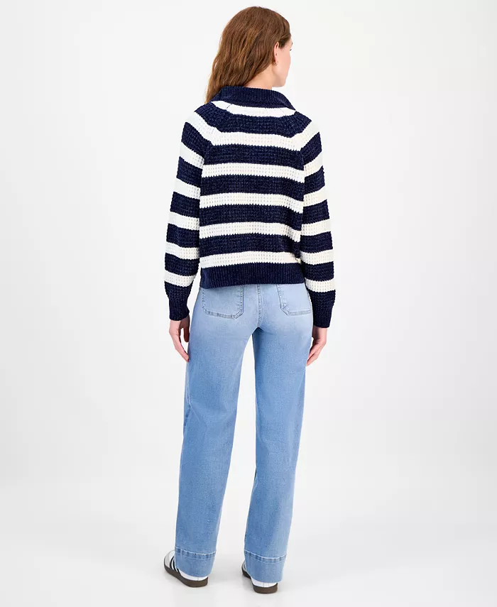 Juniors' High-Rise Wide-Leg Patch-Pocket Jeans - thumbnail 10