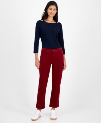 Tommy Hilfiger - Women's Straight Corduroy Pants