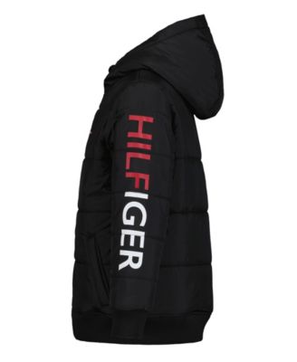 Boys' 8-20 Hilfiger Logo Zip Front Bomber Jacket