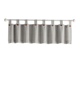 Tucker Solid Button Window Kitchen Valance