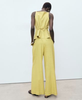 Women's Striped Straight Suit Pants