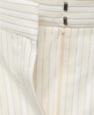 Women's Striped Wide Leg Cotton Pants
