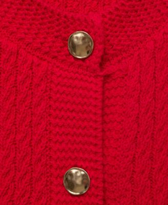 Women's Buttoned Chunky-Knit Vest