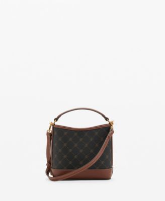 MANGO - Women's Contrast Print Bucket Bag