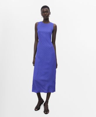 MANGO - Women's Polka Dot Midi Dress