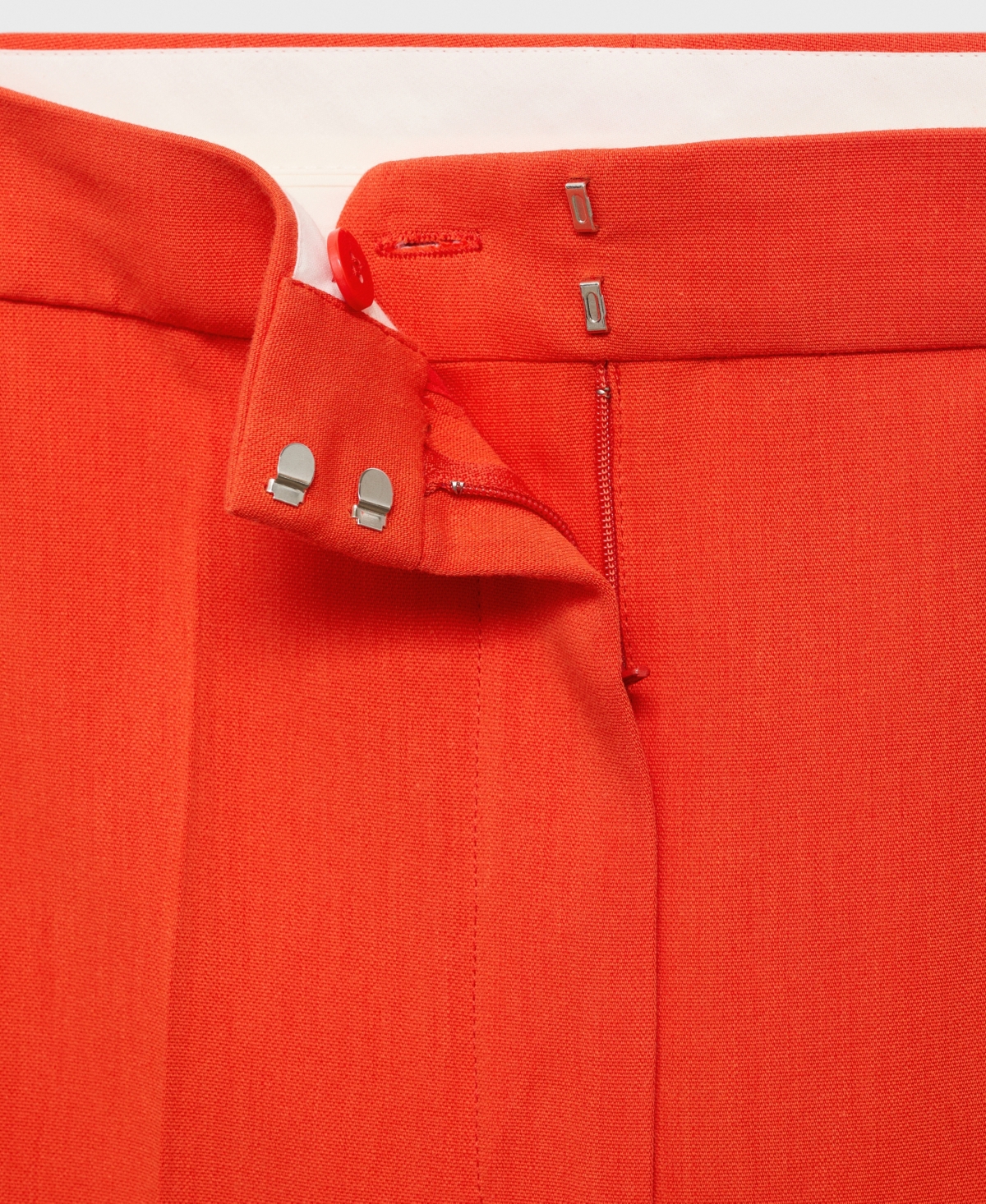 Mango Pleated Straight Leg Pants In Red