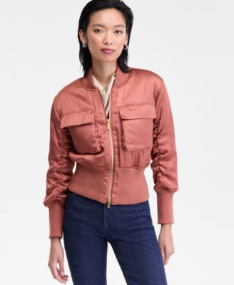 I.N.C. International Concepts - Women's Satin Shrunken Bomber Jacket