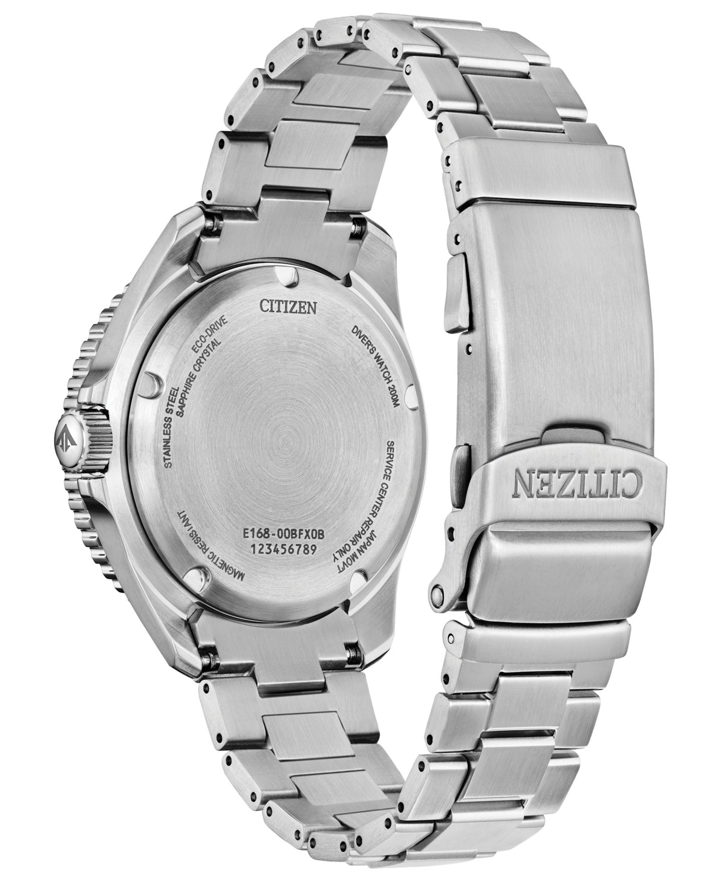 Мужские часы Citizen Eco-Drive Promaster Dive Silver-Tone Stainless Steel Bracelet Watch, 41mm — фото 3