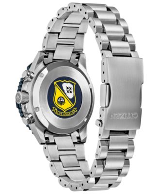 Men's Promaster Navihawk Chronograph Silver-Tone Stainless Steel Bracelet Watch 40mm