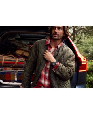 Men's Promaster Tsuno Chronograph Black Leather Strap Watch 44.5mm