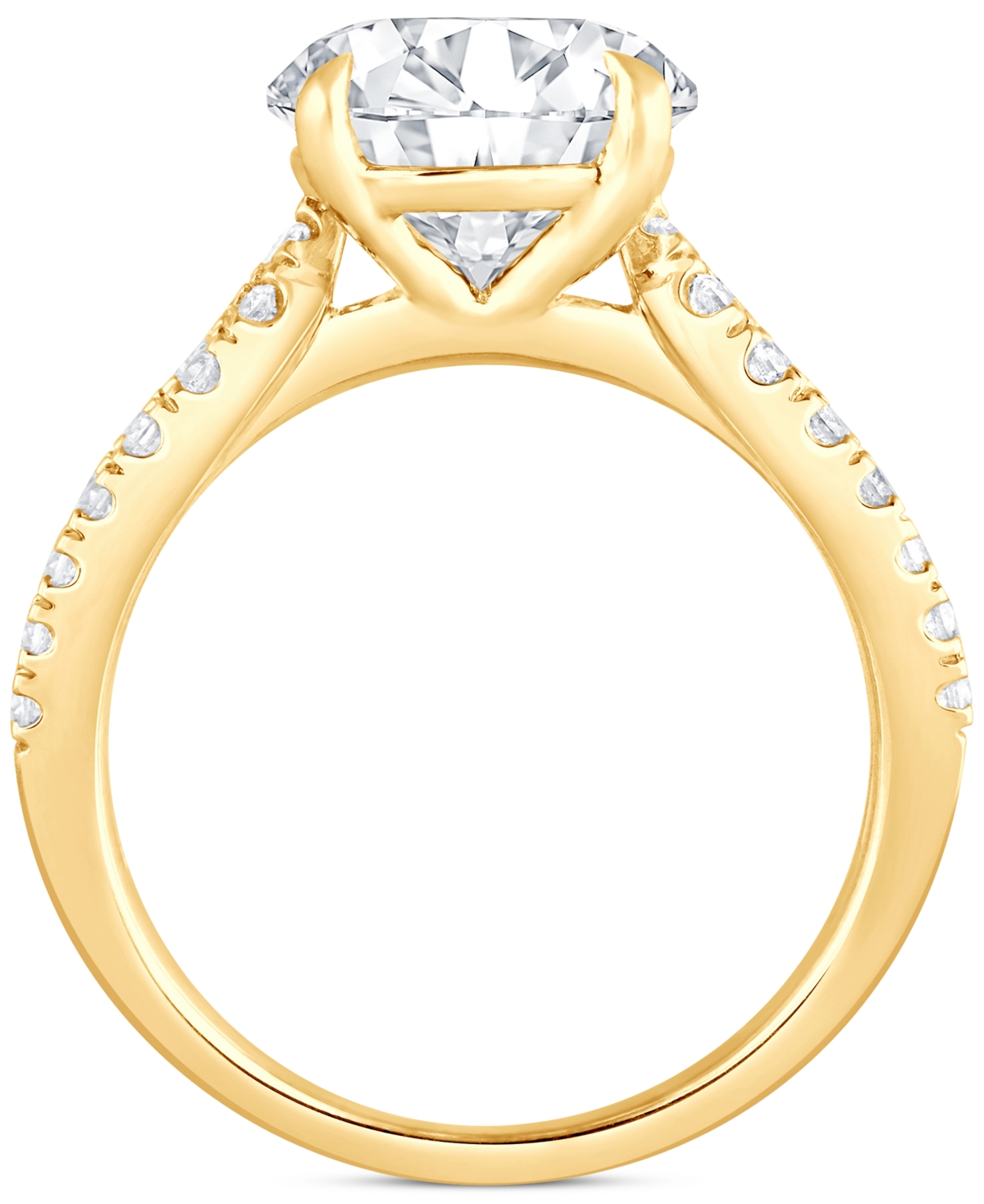 Badgley Mischka Certified Lab Grown Diamond Engagement Ring (4 Ct. T.w.) In 14k Gold In Gold