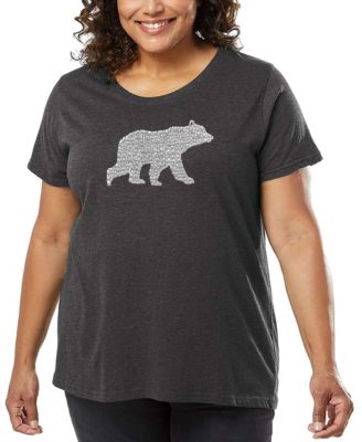Plus Size Mama Bear Word Art T-Shirt