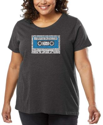 Plus Size 80's One Hit Wonders Word Art T-shirt
