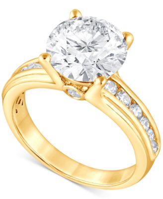 Badgley Mischka - Certified Lab Grown Diamond Channel Set Solitaire Plus Engagement Ring (4 ct. t.w.)