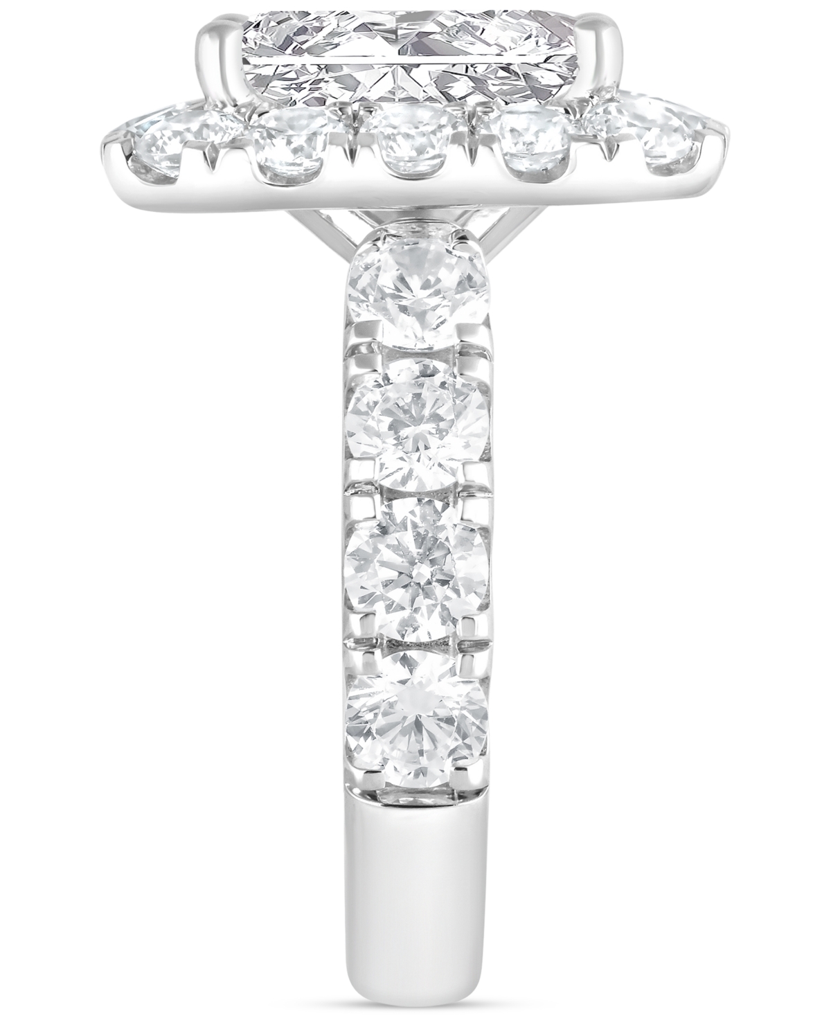Badgley Mischka Bagley Mischka Certified Lab Grown Diamond Emerald Halo Engagement Ring (8-3/4 Ct. T.w.) In 14k Gold In Metallic