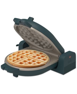 Bella - Flip-n-Store Ceramic Waffle Maker, Forest Green
