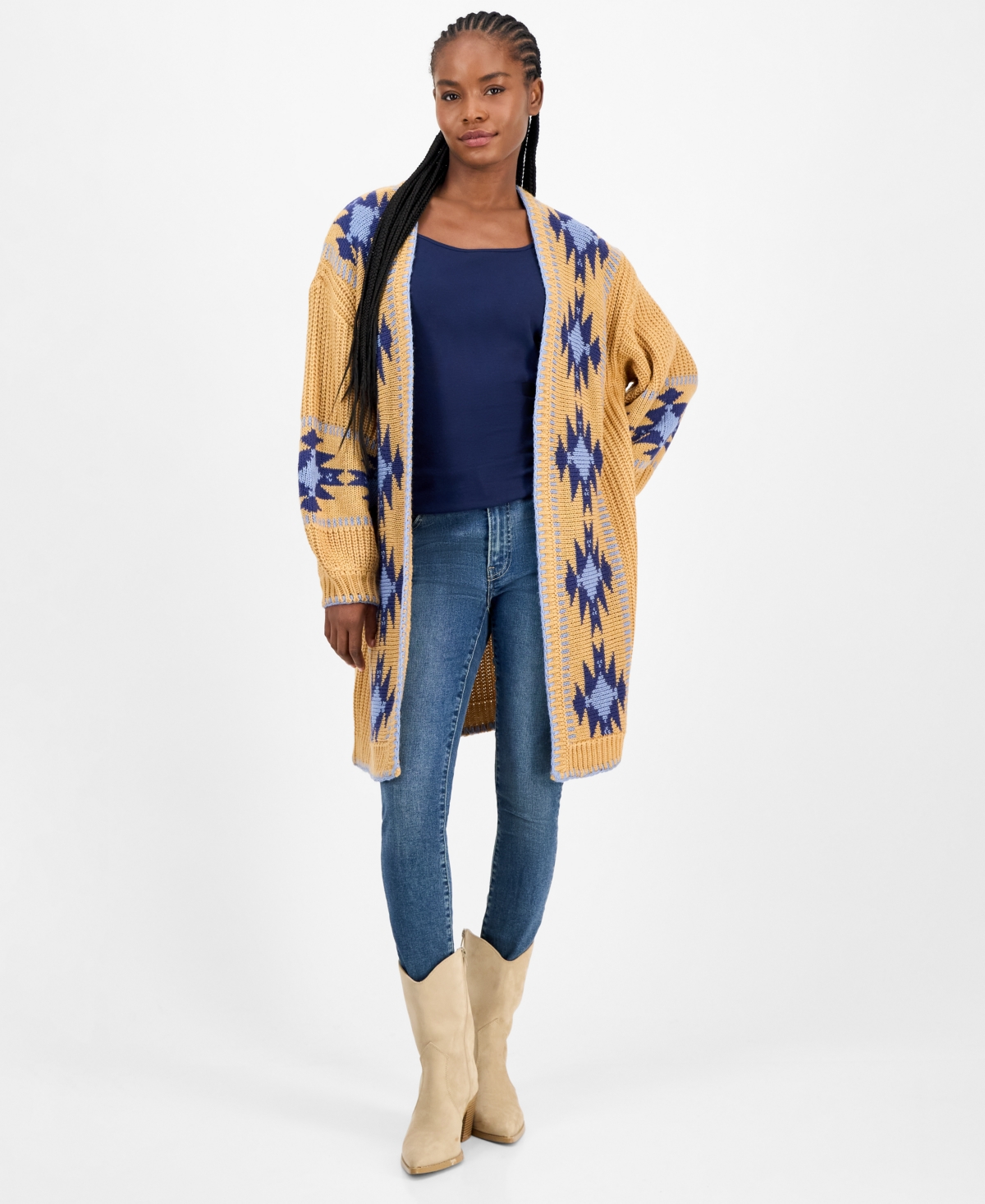 Driftwood Women's Aztec Long Cardigan In Multi