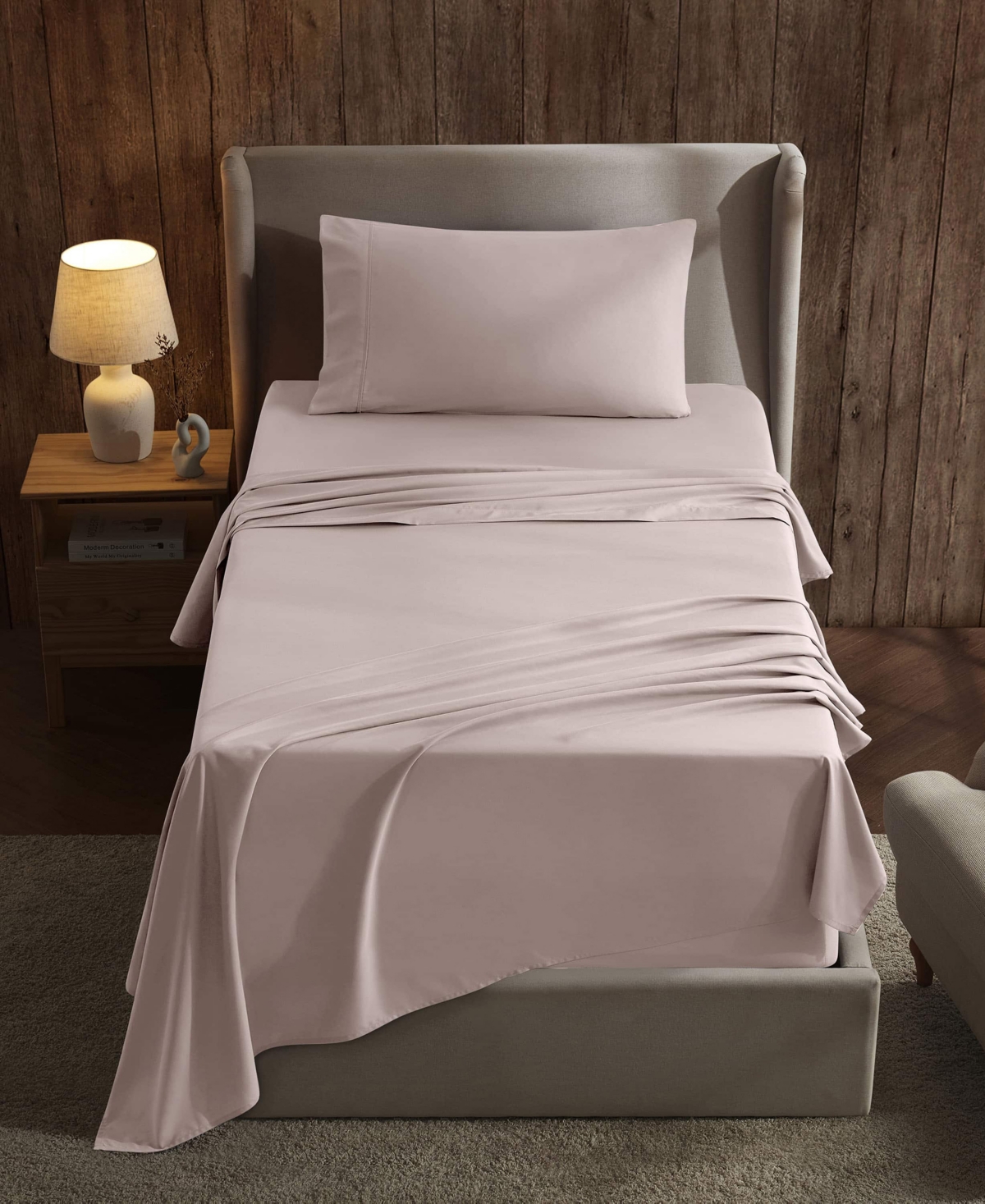 Nestl Premier Collection Deep Pocket 3 Piece Sheet Set, Twin Xl In Pink