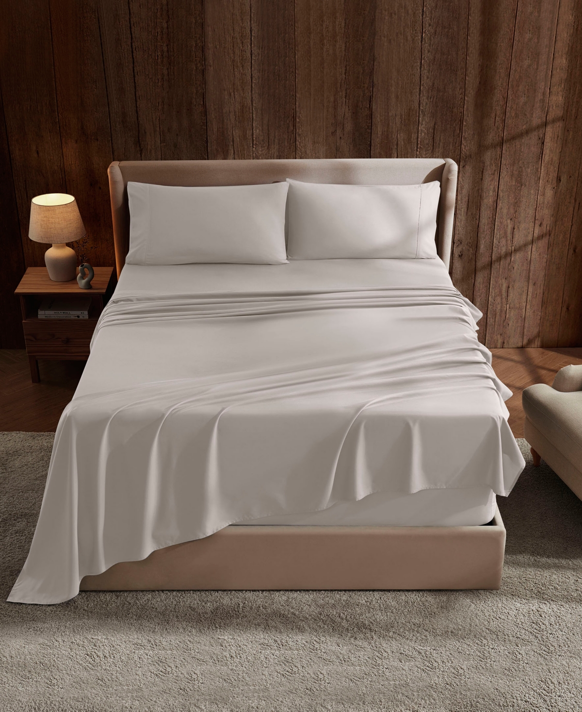 Nestl Premier Collection Deep Pocket 4 Piece Sheet Set, Full In Sand