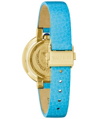 Women's Classic Rubaiyat Blue Leather Strap Watch 30.5mm