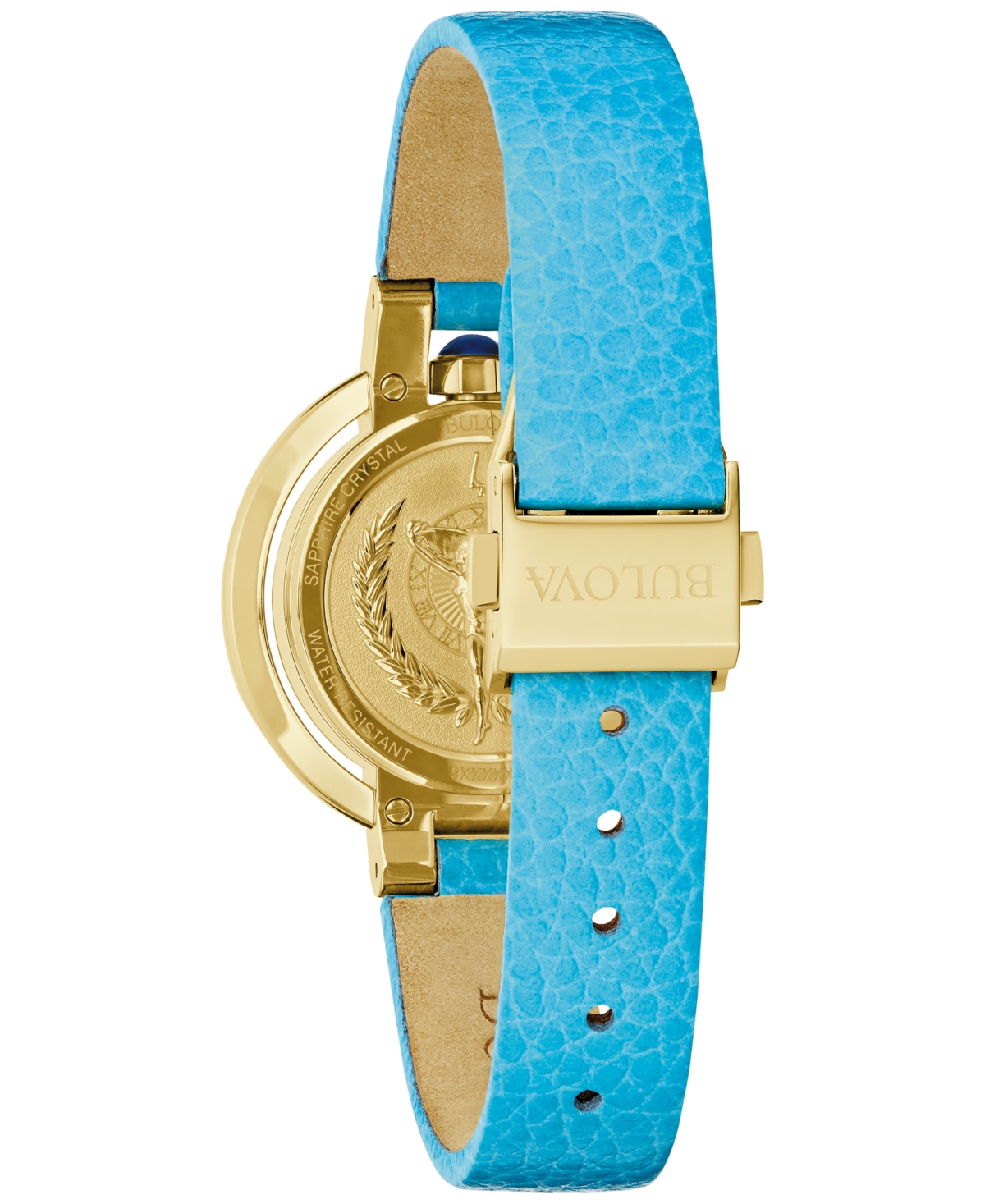 Bulova Women's Classic Rubaiyat Blue Leather Strap Watch 30.5mm