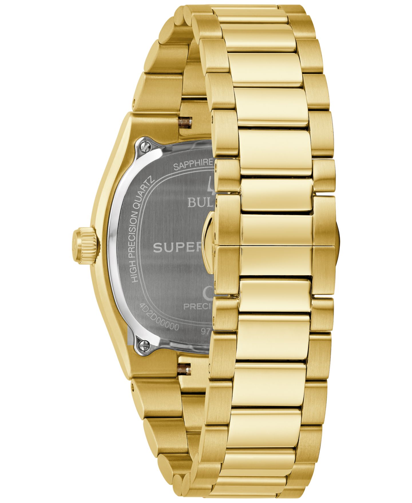 Мужские часы Bulova Classic Super Seville HPQ Precisionist Gold-Tone Stainless Steel Bracelet Watch 37.5mm — фото 3