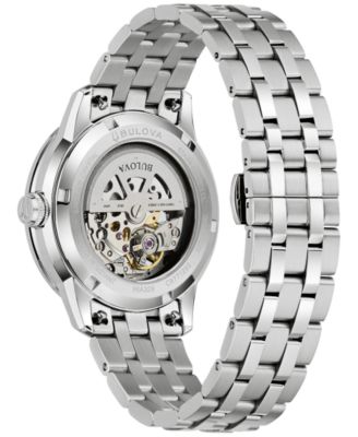 Men's Classic Sutton Automatic Silver-Tone Stainless Steel Bracelet Watch 40mm