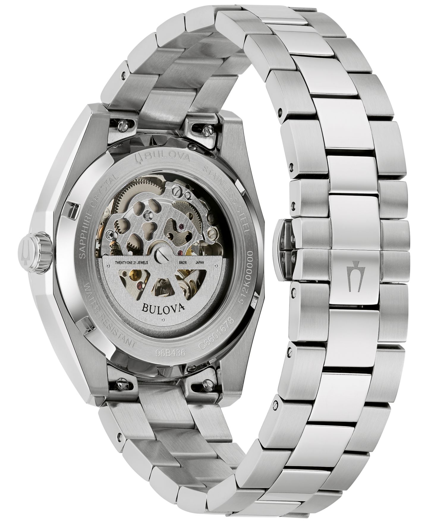 Мужские часы Bulova Classic Surveyor Automatic Silver-Tone Stainless Steel Bracelet Watch 39mm — фото 3